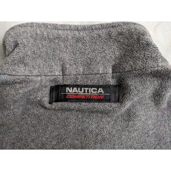 Vintage Nautica Competition Sweatshirt Gray Fleece 1/4 Zip Mock Mens Size XL - Picture 5 of 12